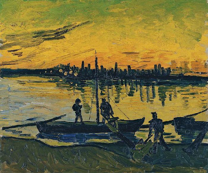 Vincent Van Gogh Downloaders in Arles oil painting image